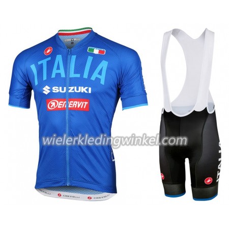 Set Fietsshirt + Korte Koersbroek 2018 Italiaans N001